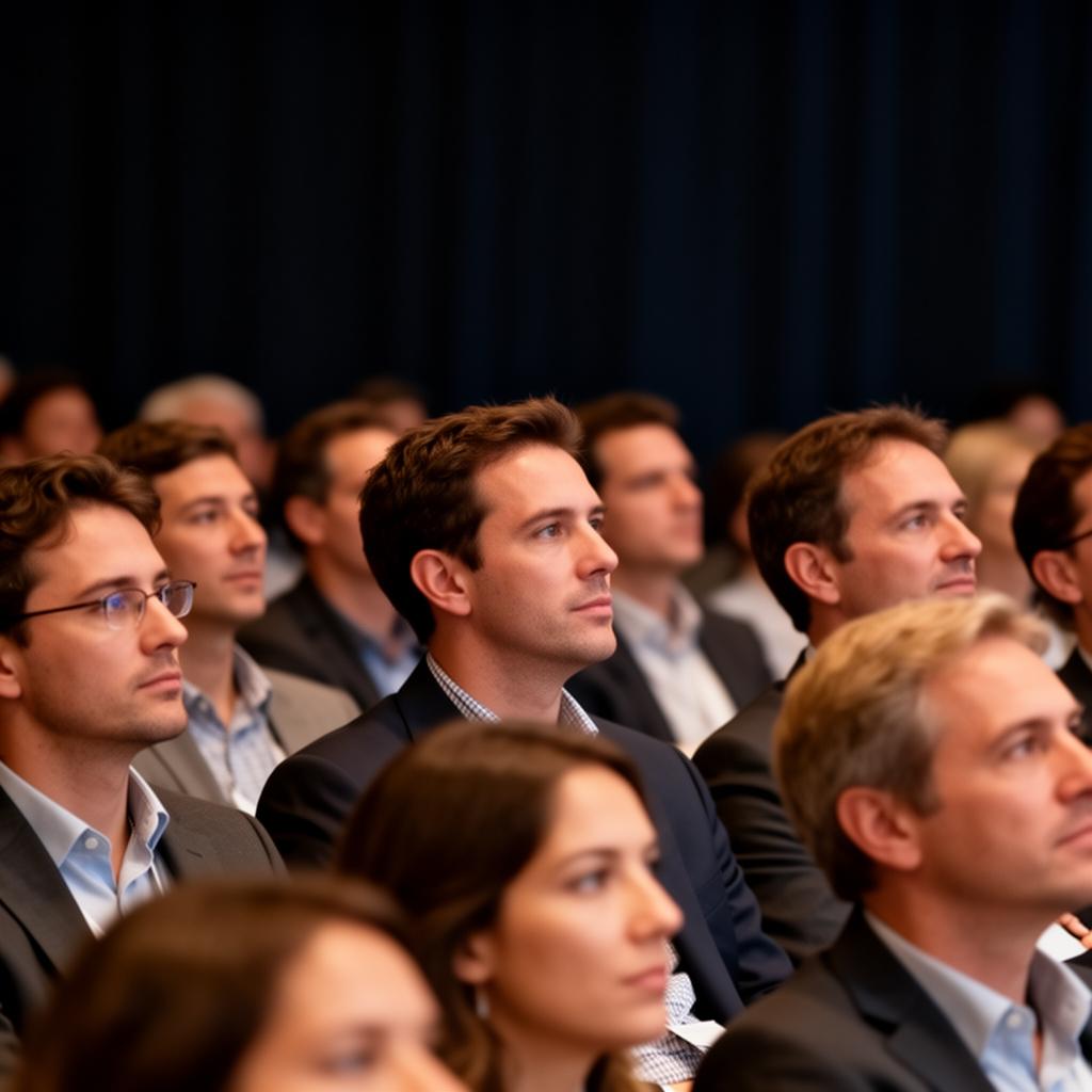 Speaker addressing a leadership audience