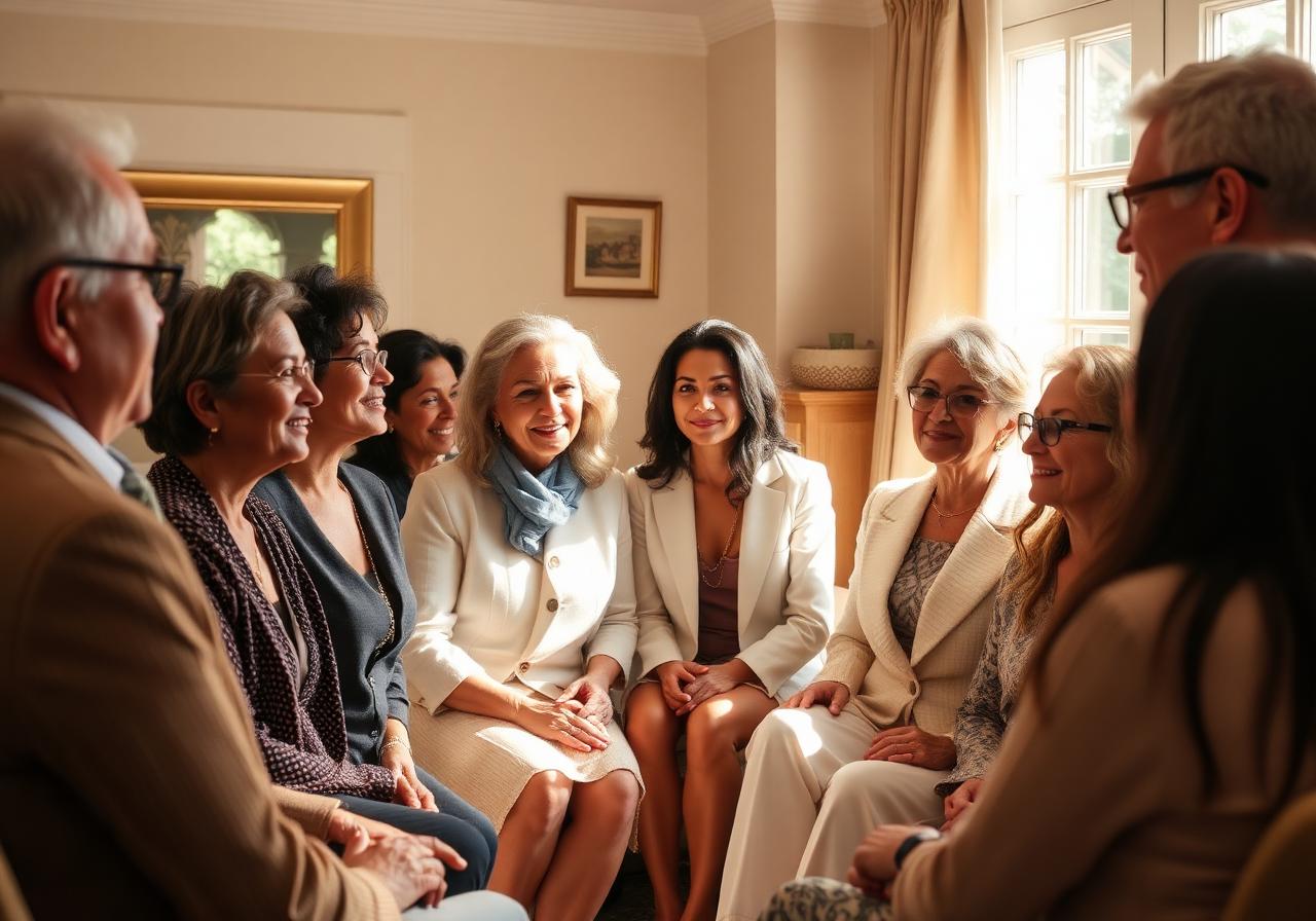 Community leaders gathered in conversation